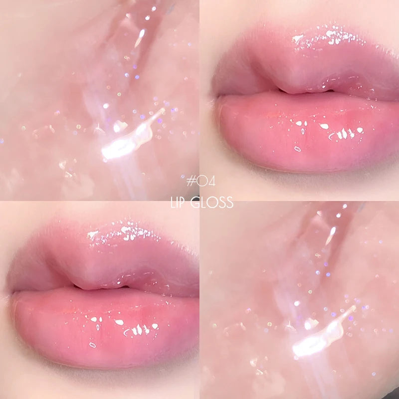 Pearlescent Lip Gloss Mirror Water Light Glass Lip Moisturizing Plump Dilute Lip Lines Soft And Delicate With Glitter Lip Gloss