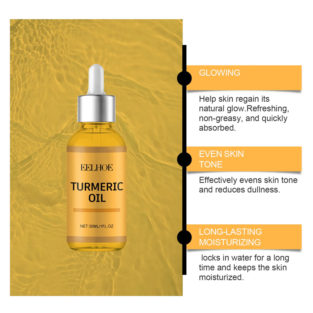 Turmeric Facial Oil Lightening Face Moisturizing & Skin Repair Smooth Deep Moisturizing Brightening Skin Care Essence Oil