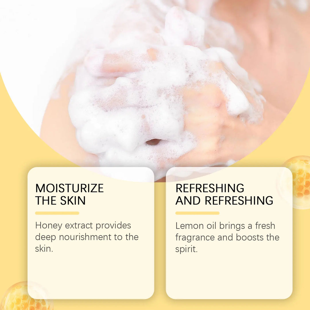 Lemon Body Cleansing Soap Oil Control Deep Cleansing Pores Anti Acne Remove Dirt Exfoliating Moisturizing Nourishing Shower Soap