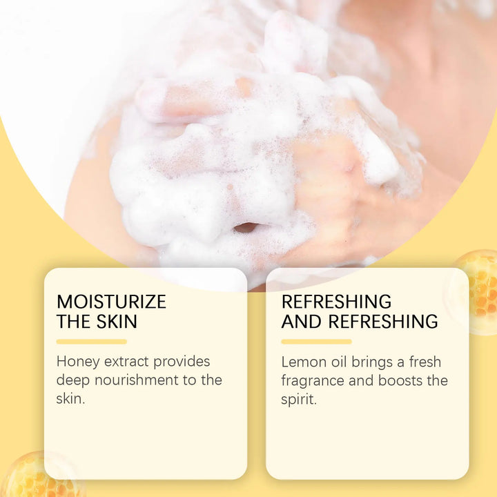 Lemon Body Cleansing Soap Oil Control Deep Cleansing Pores Anti Acne Remove Dirt Exfoliating Moisturizing Nourishing Shower Soap