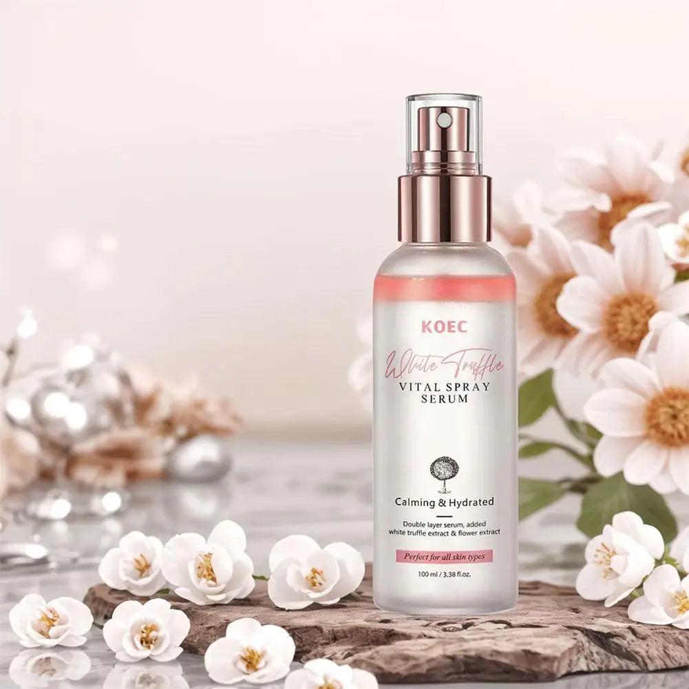 White Truffle Spray Essence Hydrating Face Mist & Setting Spray Moisturizing Water Mist Serum Natural Glow Deeply Nourishing
