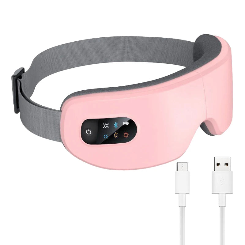 Electric Eye Massager Smart Bluetooth Air Pressure Hot Compress Vibration Massage Glasses Foldable Bluetooth Music Eyes Massage