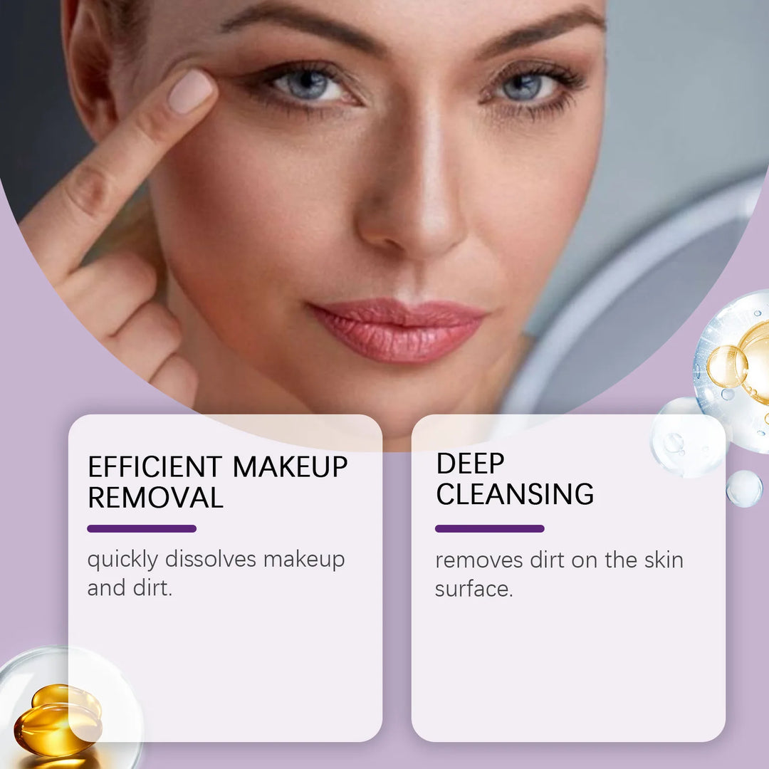 Grape Seed Cleansing Oil Nourish Moisturizing Face Smooth Soothe Dissolve Remove Makeup Not Irritaing Lightweight Cleansing Oil