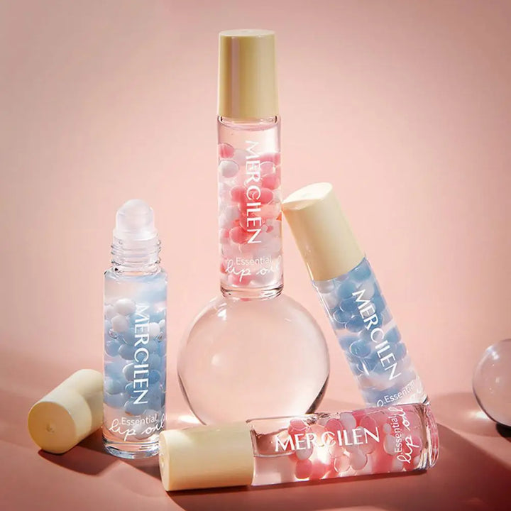 1/2/3PCS Crystal Rolling Ball Lip Oil Moisturizing Hydrating Lip Care Lip Tint Lip Balm, Long Lasting & Nourishing Plumper Lip G