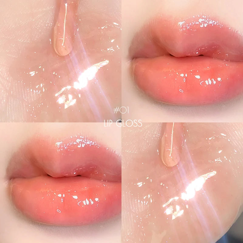Pearlescent Lip Gloss Mirror Water Light Glass Lip Moisturizing Plump Dilute Lip Lines Soft And Delicate With Glitter Lip Gloss