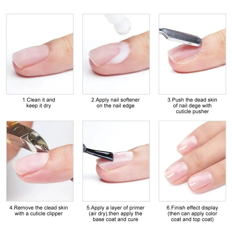 15ML Nail Soften Oil Cuticle Remover for Gel Overgrown Cuticles Soften Eliminating Exfoliant for Nails Manicure Pedicure