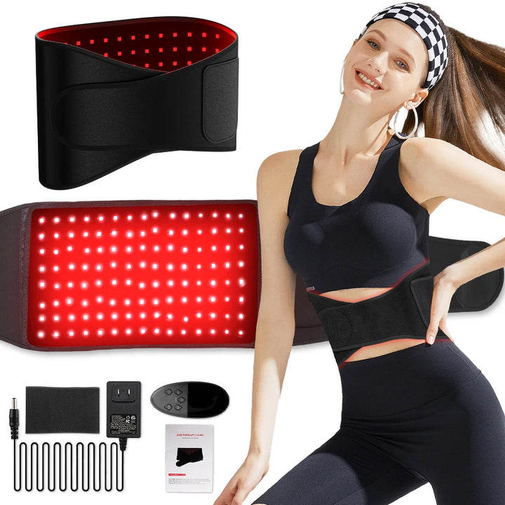 660nm 850nm LED Red Infrared Light Therapy Belt for Face and Body Back Knee Hands Feet Relief Portable Light Therapy Belt Pad
