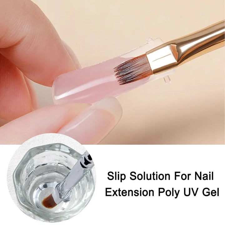 35ml Nail Liquid Slip Solution for Poly Nail Extension Gel Quick UV Builder Acrylic Gel Polish Degreaser Cleanser