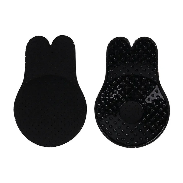 Women Push Up Bras Self Adhesive Silicone Strapless Invisible Bra Reusable Sticky Breast Lift Tape Rabbit Nipple Cover Bra Pads