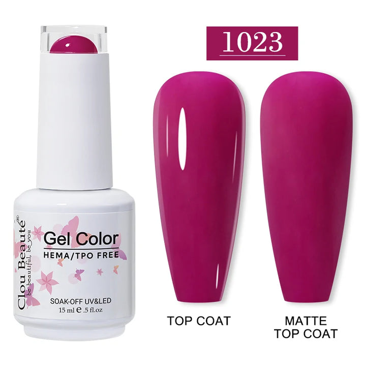 Clou Beaute 15ml HEMA TPO FREE Gel Nail Polish Vernis Semi Permanent UV Nail Art Varnish Lakiery Hybrydowe Manicure Gel Polish
