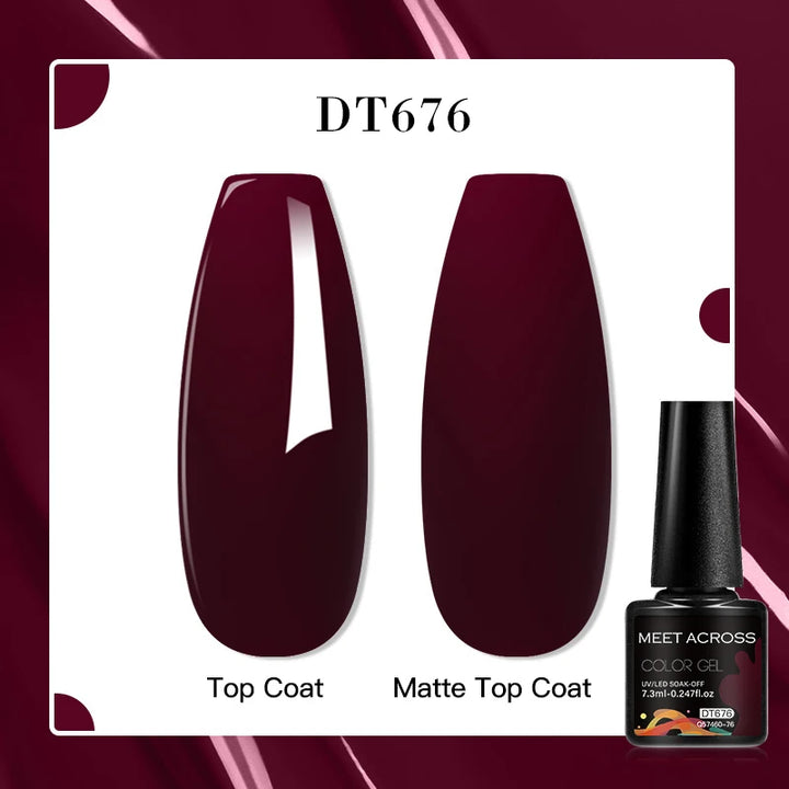 MEET ACROSS 7ml Porcelain White Cat Eye Gel Polish Holographic Glitter Magnetic Galactic Effect Gel Nail Polish Soak Off UV Gel