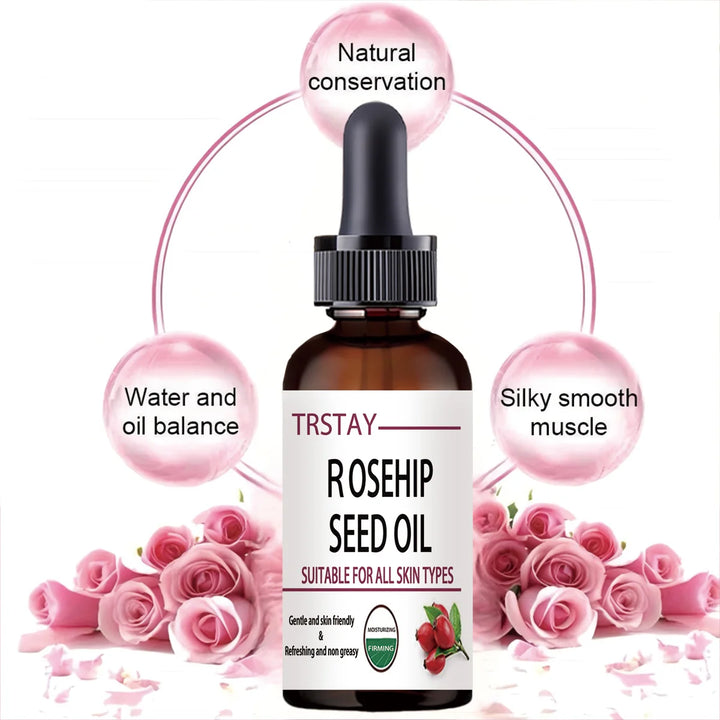 5ML/15ML/30ML/50ML/Pure Essential Oils Rosehip Oil Moisturizing Brighten Skin Color Essential Oil Anti-Dry Anti-Aging Face Essen