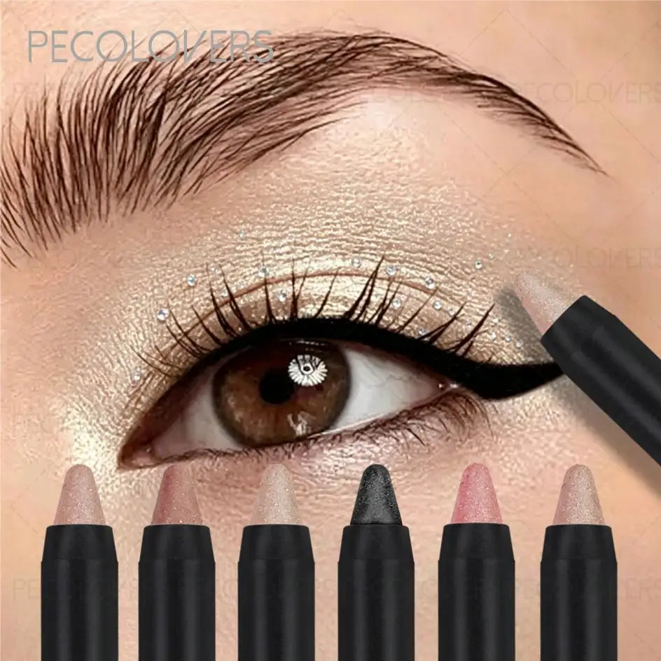 Double-head Eyeshadow Stick,Waterproof,Smudge-Proof Eyeliner, Multi-Color Shimmer Palette,Easy Application for Eyes Contouring