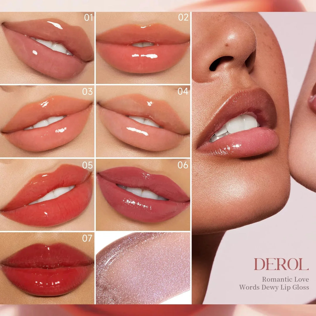 Hydrating Plumping High-Shine Lip Oil Mirror Gloss for Moisturized Luscious Lips Long-Lasting Comfortable Wear Lip Care