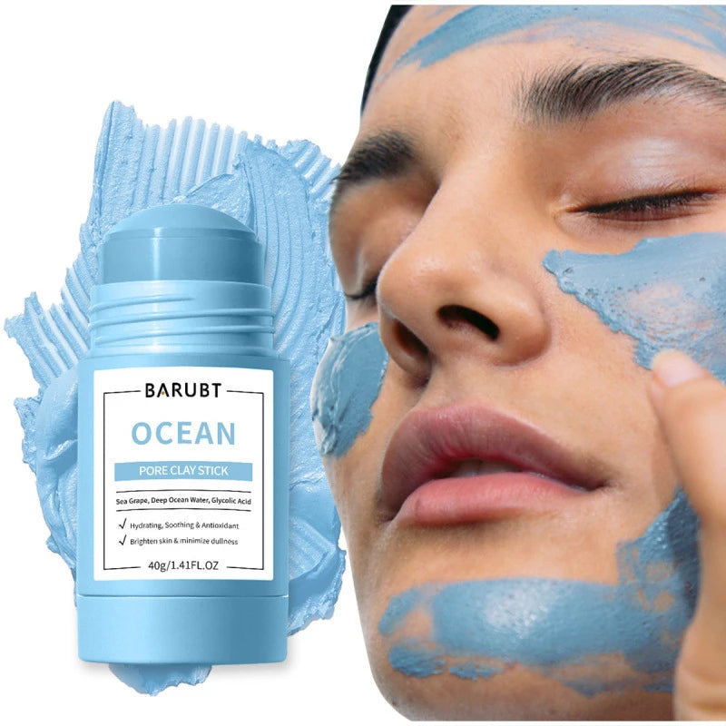 Deep Cleansing Mugwort Mud Mask Stick: Pore Cleaner,Gentle Blackhead Removal,Facial Soothing Repair,Spreadable Clay Mask