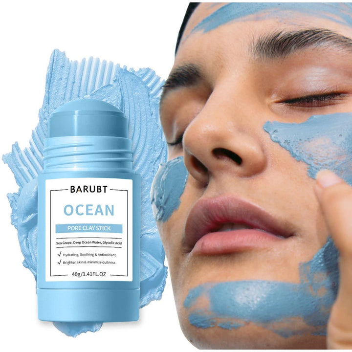 Deep Cleansing Mugwort Mud Mask Stick: Pore Cleaner,Gentle Blackhead Removal,Facial Soothing Repair,Spreadable Clay Mask