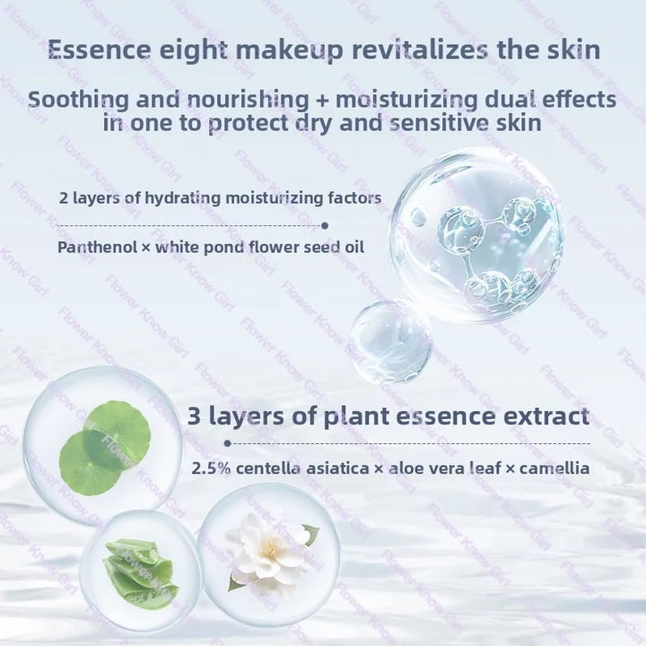 Makeup Flower Knows Shell Pearl Collection Primer Coloring Makeup Base Face Milk Brightening and Holding Make Up Concealer