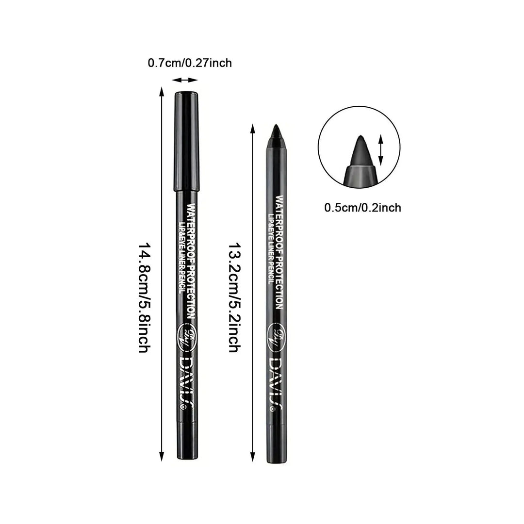 Smudge-Proof High-Shine Waterproof Eyeliner Pencil - Long-Lasting, Ethically Made, Black & Multicolor Options