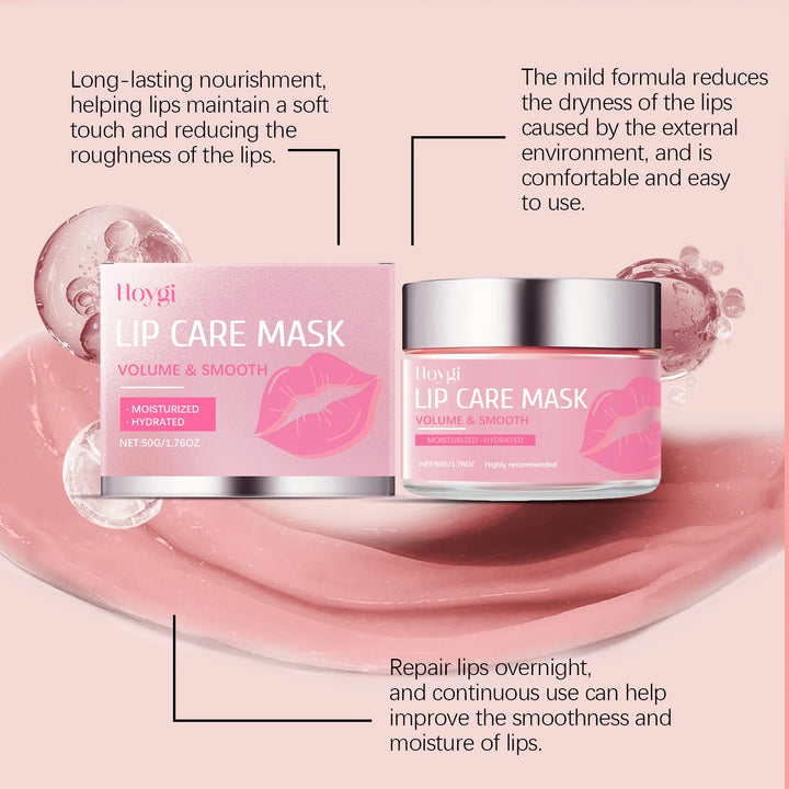 HOYGI Sleep Lip Mask Deep Hydration Lasting Moisturizing Exfoliation Night Lips Care Maintenance Fades Lip Lines Anti Cracked