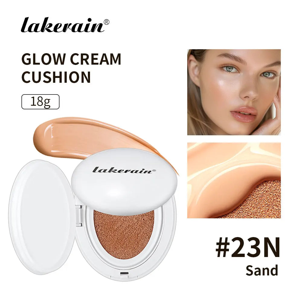 Semi-matte CC Cream Cushion Natural Concealer Whitening Long-lasting Creamy Texture Foundation Face Base Makeup Cosmetics