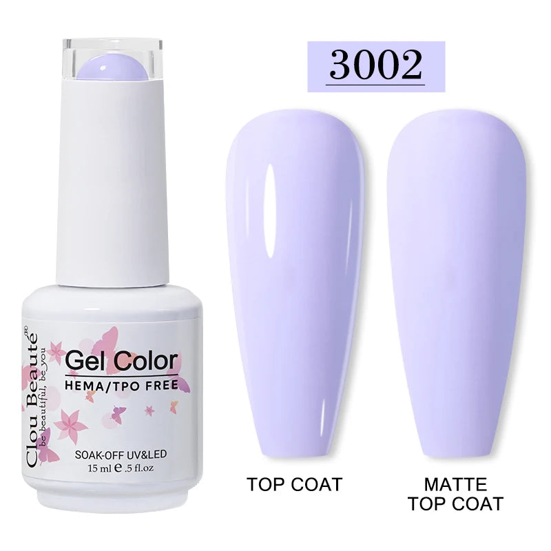 Clou Beaute 15ml HEMA TPO FREE Gel Nail Polish Vernis Semi Permanent UV Nail Art Varnish Lakiery Hybrydowe Manicure Gel Polish