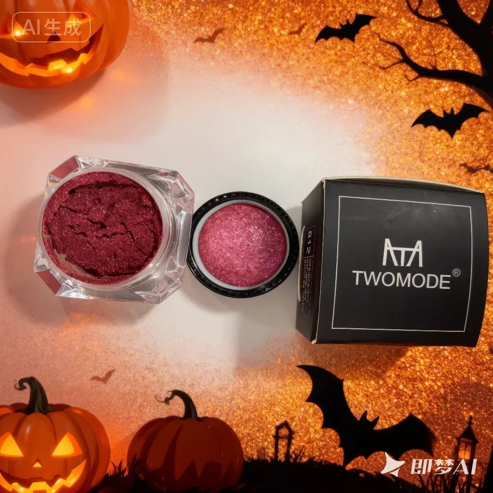 3g TWOMODE Single Color Red Eyeshadow Powder - High Pigmentation SmudgeProof Easy Blend Essential Eye Makeup for Halloween Party