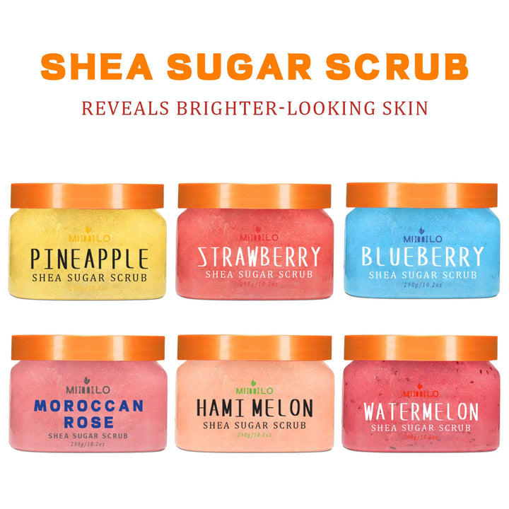 SHEA SUGAR SCRUB, exfoliating scrub, smooth and beautiful skin, moisturizing and nourishing care, can be used on the whole body