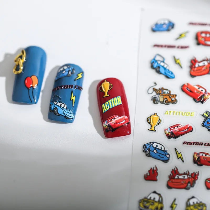 Disney Princess Cartoon 5D Nail Stickers Nail Art Decoration Frozen Snow White Nail Art Stickers Nail Supplies