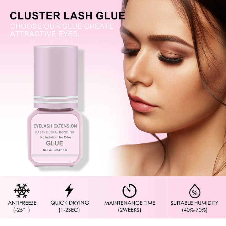 Professional DIY Waterproof Eyelash Extension Glue Quick Drying Strong Hold Long Lasting 14 Days for Home Use Low Smell eyelasah