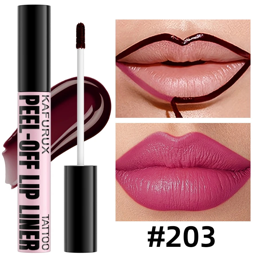 1PC Waterproof Lip Liner Peel Off Lipgloss Long Lasting Matte Lip Tint Pink Brown Contour Tear-off Lip Makeup Lips Stain Gifts