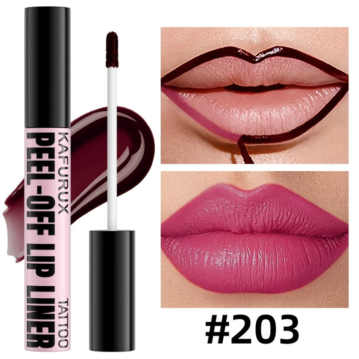 1PC Waterproof Lip Liner Peel Off Lipgloss Long Lasting Matte Lip Tint Pink Brown Contour Tear-off Lip Makeup Lips Stain Gifts