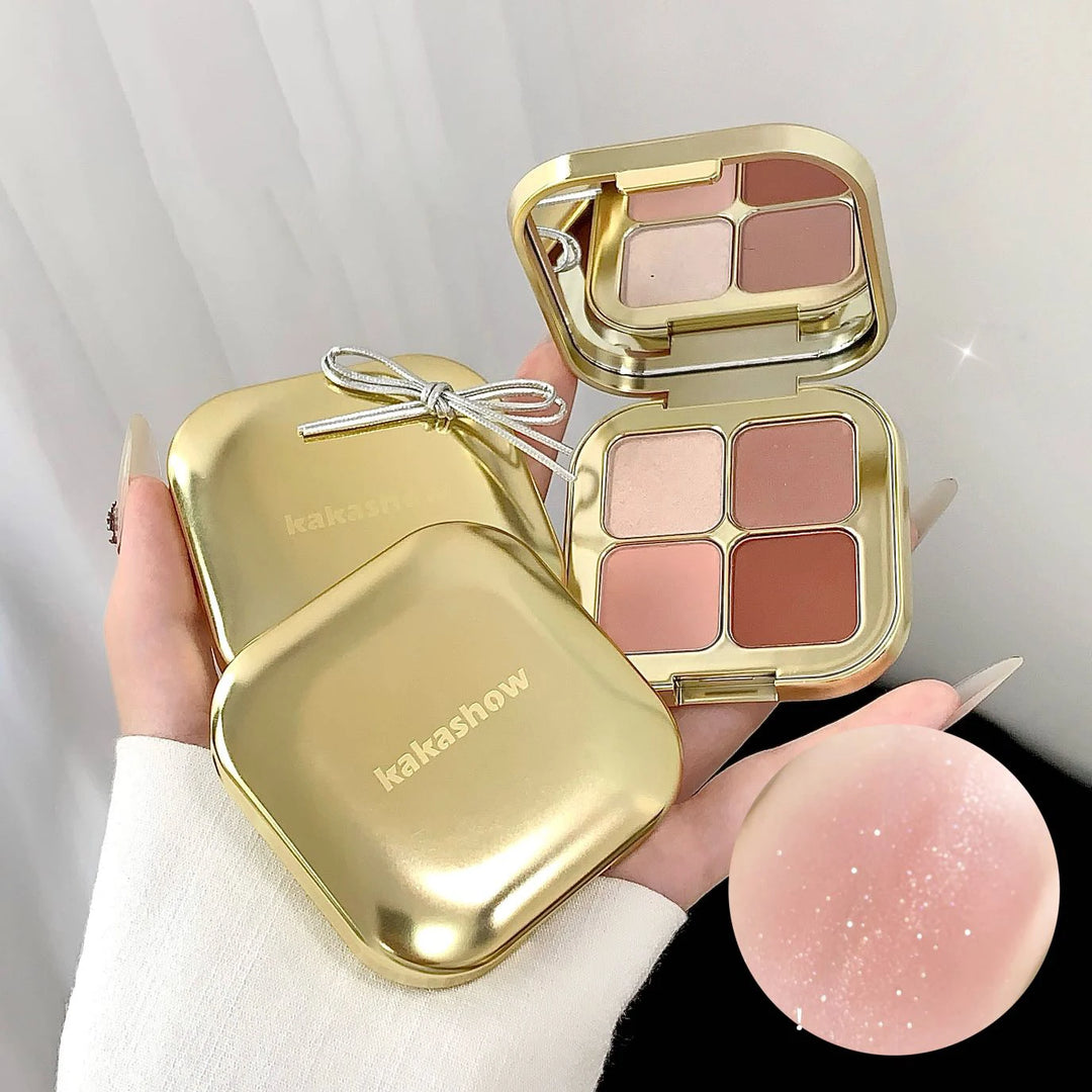 Eye Shadow Quad Sunset Magic Eye Shadow Plate (Pearl Matt Bright Ground Color, Daily Makeup Eye Shadow)