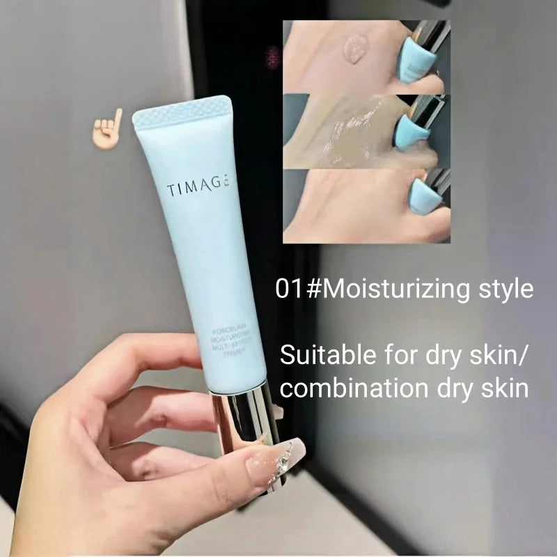 TIMAGE Makeup Primer Isolates Invisible Pores and Brightens Skin Complexion Cream Moisturizing Primer Does Not Take Off Makeup