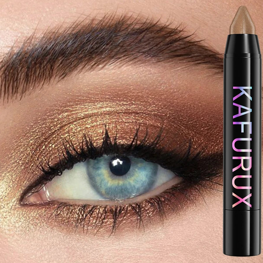 25 Colors Glitter Eyeshadow Eyeliner Pencil Waterproof Pearlescent Matte Nude Eye Shadow Korean Makeup Gift Highlighter Pen Tool