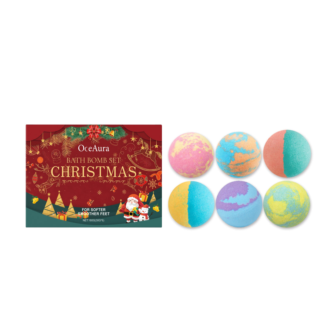 Christmas Colorful Foam Shower Ball Softening Keratin Aromatherapy Take Bath Relieve Fatigue Shower Cleaner Christmas Bath Bombs