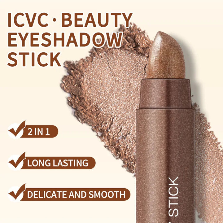 Double-ended Eyeshadow Pen Eyeliner Multiuse Shimmer Shadow Pearlescent Glitter Brightening Longlasting Waterproof Sweat-proof