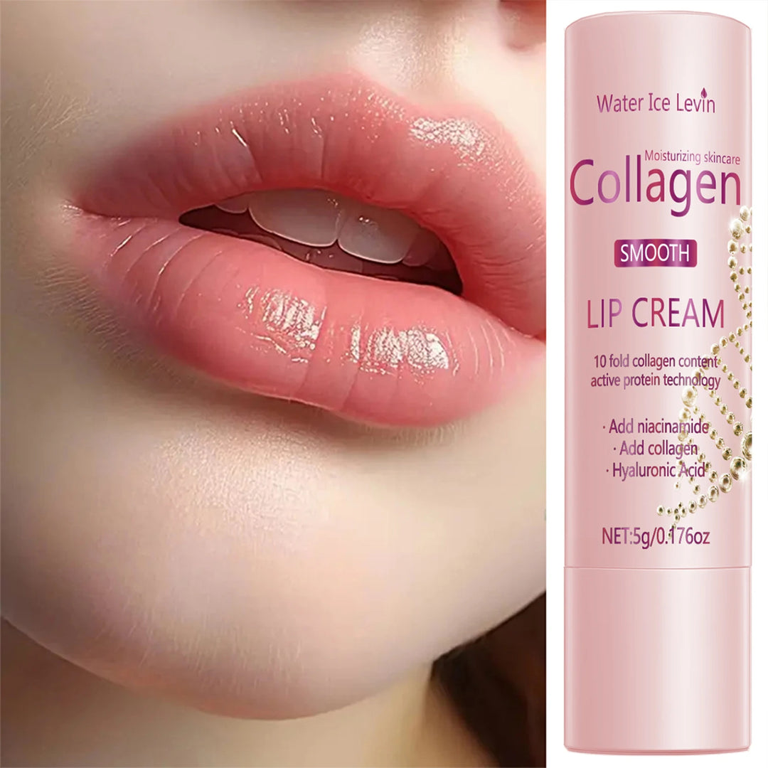 Lip Cream with Collagen, Niacinamide & Hyaluronic Acid - Moisturizing & Firming Lip Care, Smooth Lips