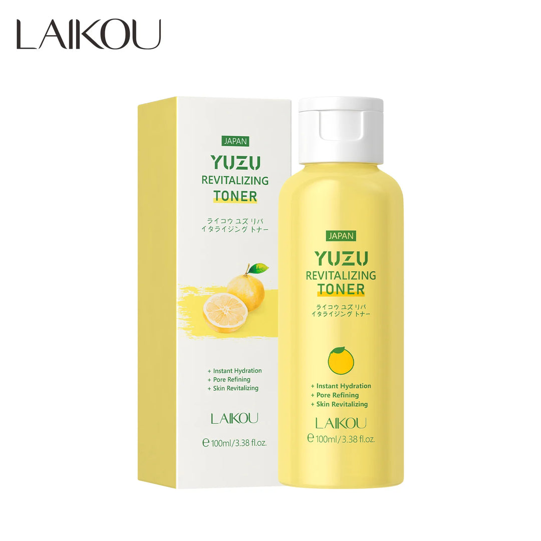 Japanese YUZU Facial Toner 100ml Deep Hydration Refining Pores Brighten Skin Long Lasting Moisturizing Revitalizing Care
