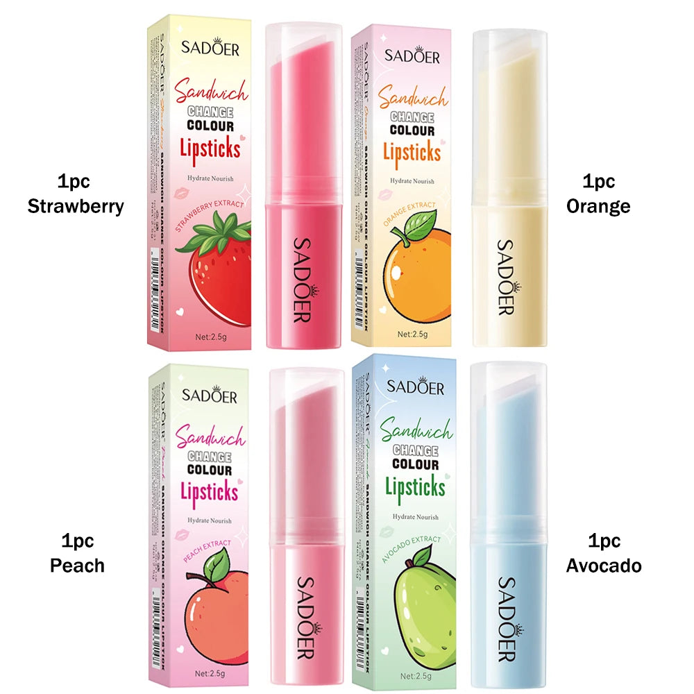 Honey Peach Sandwich Warm Changing Water Lipstick Moisturizing Warm Changing Lipstick 2.5g
