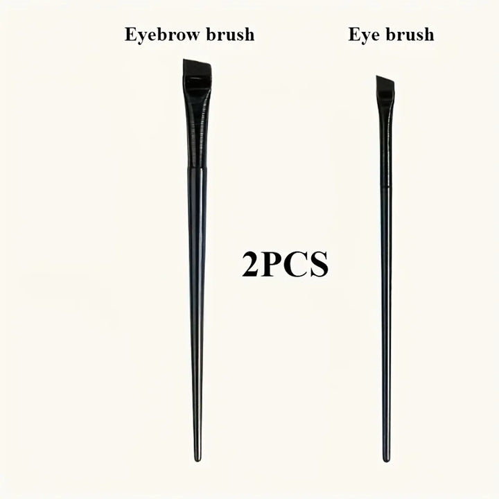 2pcs ultra-thin diagonal eyeliner brush set - fine diagonal eyeliner eyebrow brush, sickle ultra-thin diagonal flat angle,