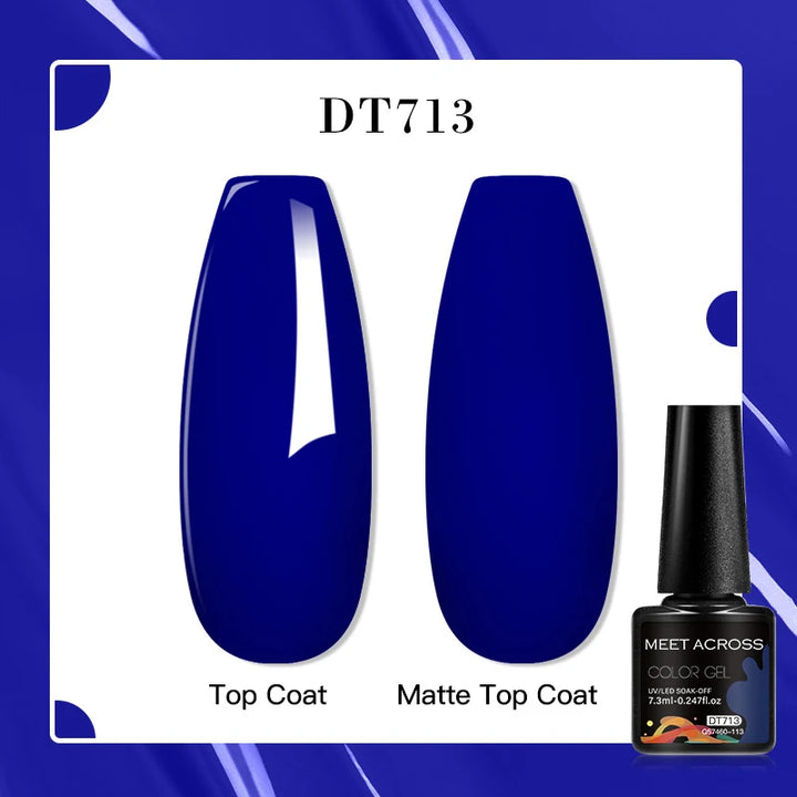 MEET ACROSS 7ml Porcelain White Cat Eye Gel Polish Holographic Glitter Magnetic Galactic Effect Gel Nail Polish Soak Off UV Gel