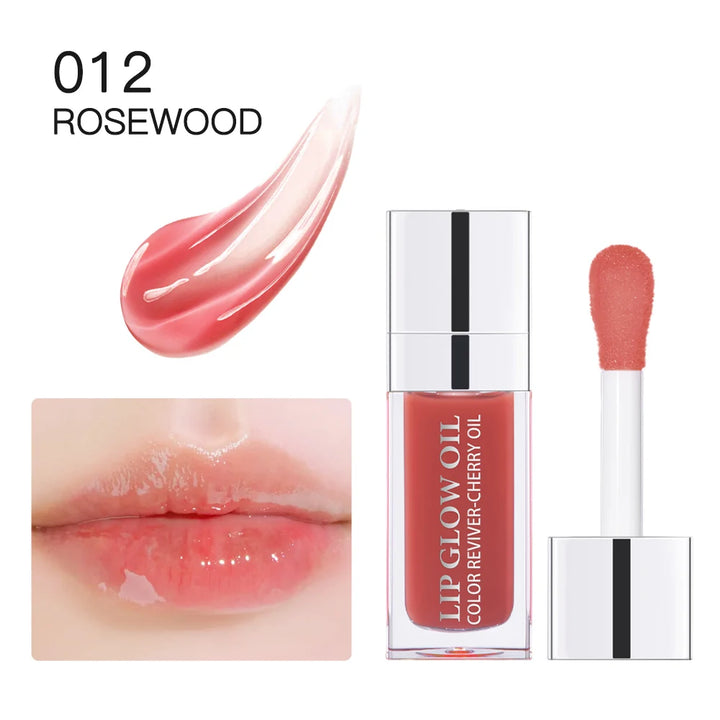 Lip Oil Plumping Lip Gloss Crystal Jelly Moisturizing Makeup Sexy Plump Lip Glow Oil Tinted Lip Plumper
