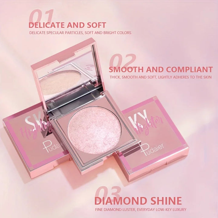 Compact - Waterproof, Full Coverage for All Skin Tones, Long-Lasting Shimmer & Dazzling Glitter Finish Christmas Makeup