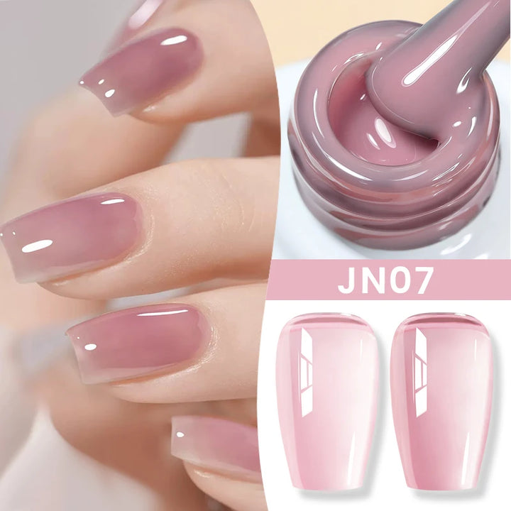 BORN PRETTY 10ml Jelly Nude Gel Nail Polish 50 Colors Semi Transparent Nail Art Nail Supplies Soak off UV LED Nails Gel Varnish
