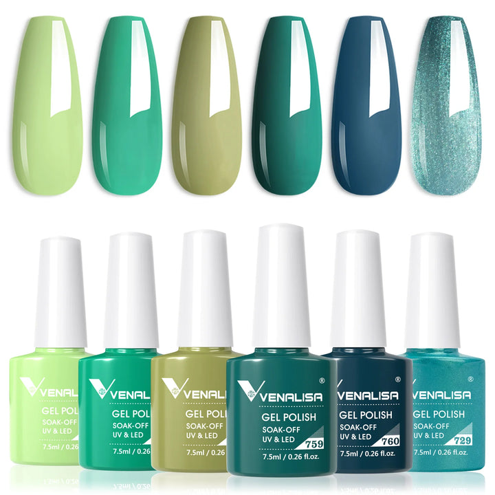 Venalisa HEMA TPO FREE Nail Gel Polish Glitter Gorgeous Full Coverage Soak Off UV LED French Nail Jelly Pink Nude Collection