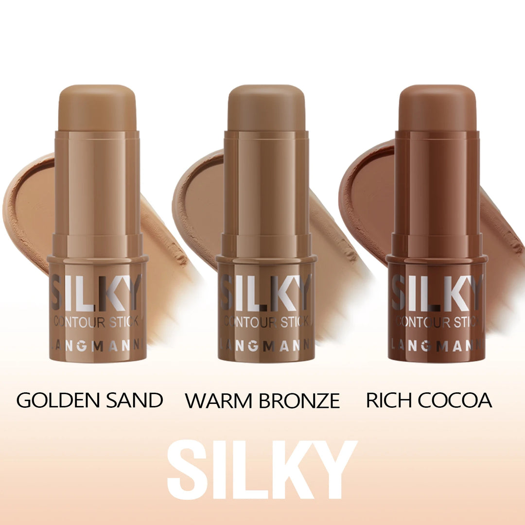 LANGMANNI Tri-Color Multi-Functional Face Brightening Contour Stick Contouring & Brightening Skin-Perfecting Stick