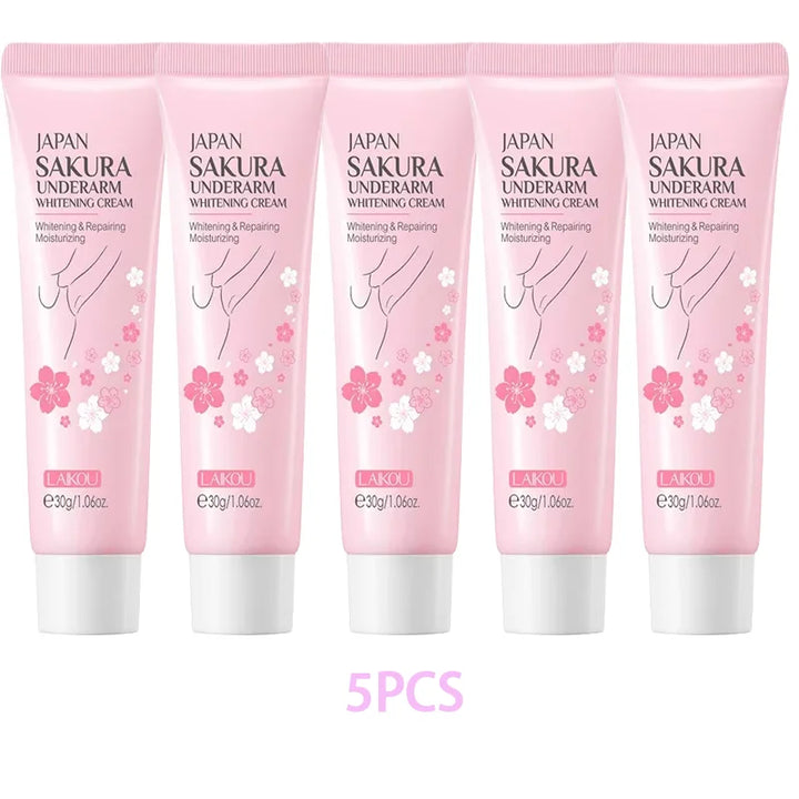 Laikou Sakura Underarm Cream Knee Buttocks Dark Skin  Improve Melanin Pigmentation Korean Skin Care Product 30g