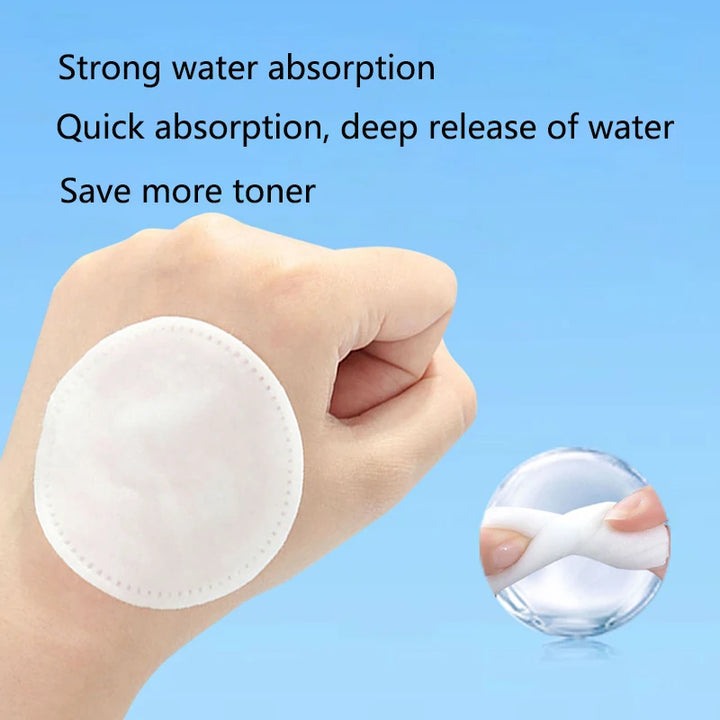 100PCS/Bag Disposable Cotton Pad Cosmetic Wipes Nail Art Clean Round Cotton Pads Soft Daily Supplies Facial Makeup Remover Tool