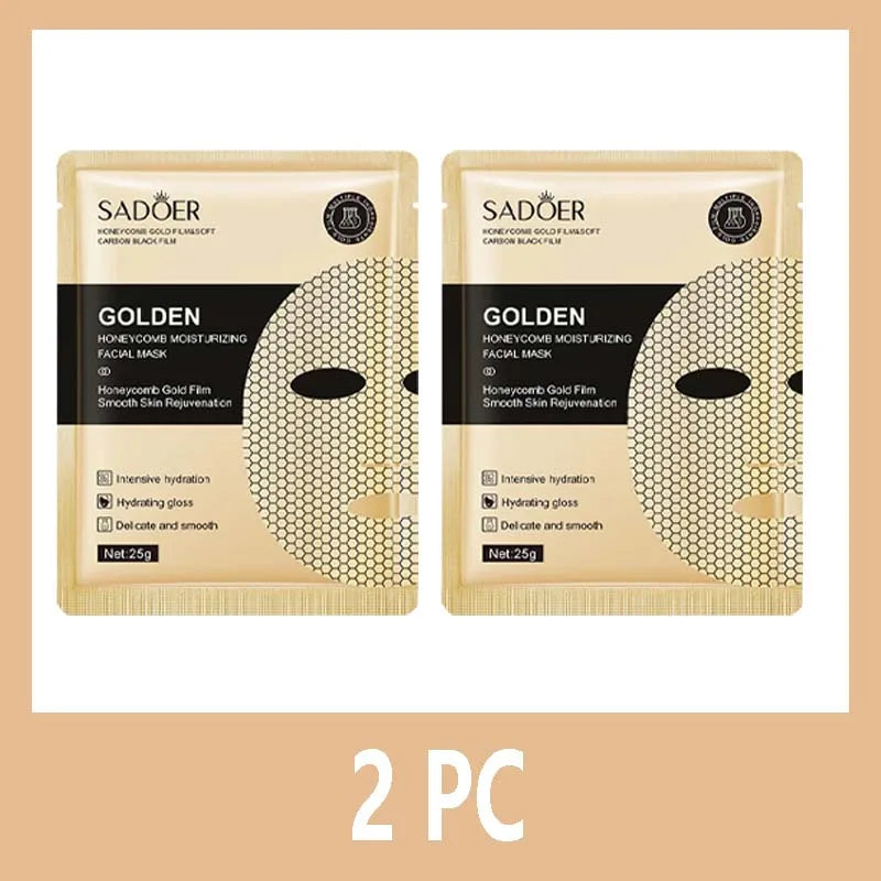 20pcs SADOER 24K Gold Moisturizing Facial Masks skincare Firming Nourishing Smooth Skin Rejuvenation Face Mask Sheets Mask