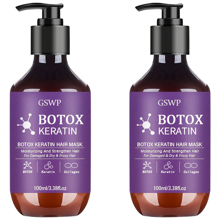 GSWP Botox Keratin Hair Mask, moisturizes and strengthens damaged hair, reduces frizz, split ends and tangles.100ml/200ml